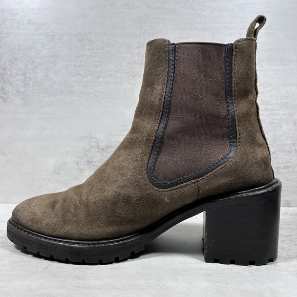 Thursday Leather Chunky Heel Chelsea Boots - Women's Size 7 - Brown - Picture 5 of 10